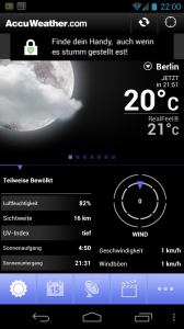 Android Wetter App Accuweather Screenshot