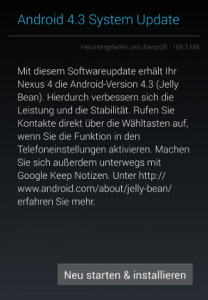 android 4.3 Jelly Bean Update