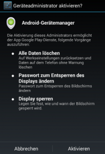 Android Gerätemanager 