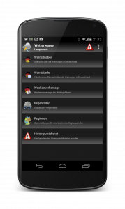 Android Unwetter Warnungen