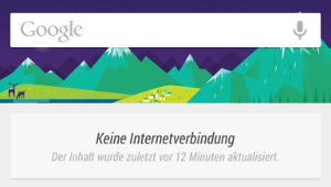 Google Now Offline Modus ohne Internetverbindung