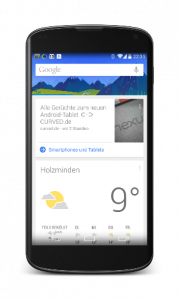 Google Now Google Suche Parkplatz Offline Modus