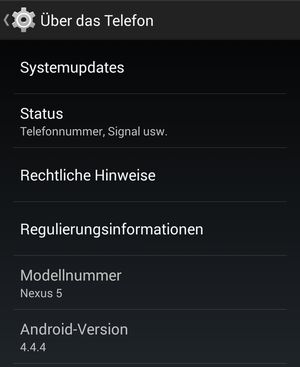 Android 4.4.4 KitKat Update Google Nexus Modelle