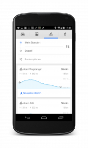 android app google maps 8.2 fahrrad navigation höhenprofil