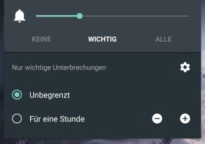 Android Wichtige Unterbrechungen konfigurieren