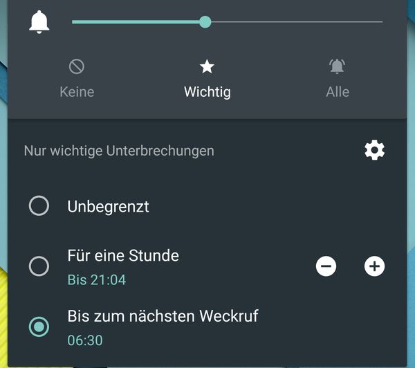 Android 5.1 Lollipop wichtige Unterbrechungen bis zum nächsten Weckruf
