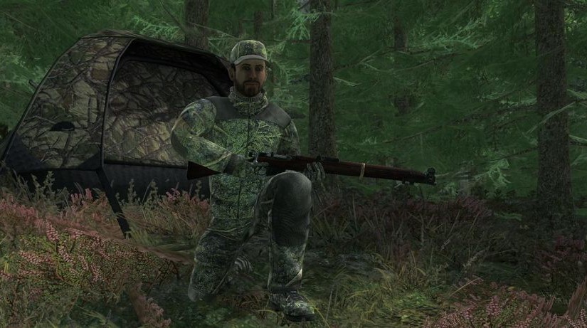 The Hunter: Repetierbüchse .303, Gewehr .22 Plinkington, Sneaky 3D Arid Kleidung, Sneaky 3D Alpine Kleidung